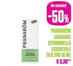 Promotie: Pranarom Javaanse citronnella essentiele olie bio