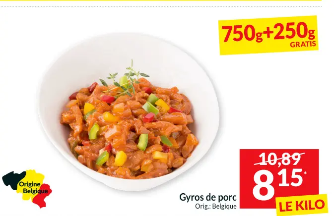Offre: Gyros de porc