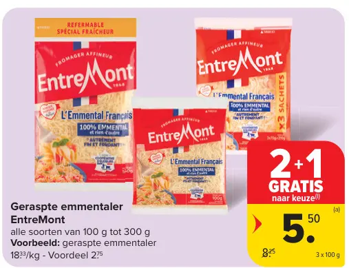 Promotie: Geraspte emmentaler