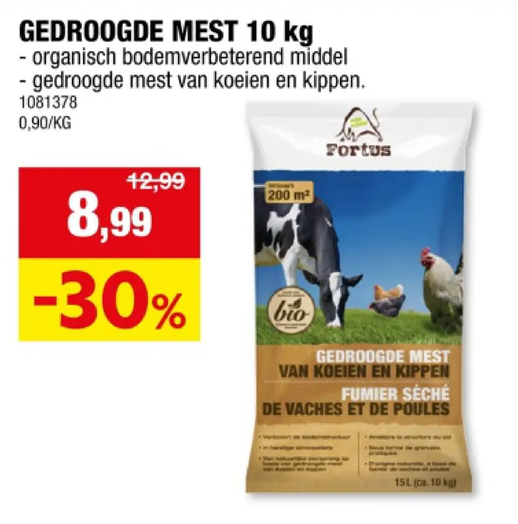 Promotie: Gedroogde mest