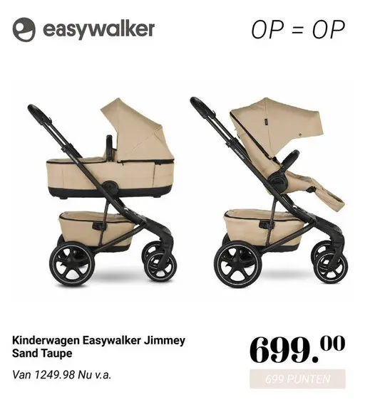 Aanbieding: Kinderwagen Easywalker Jimmey Sand Taupe