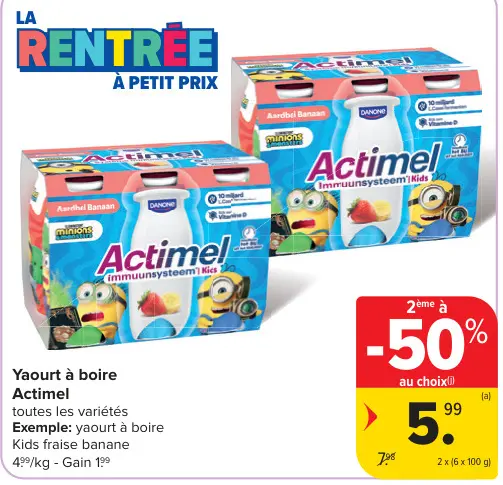Offre: Yaourt à boire