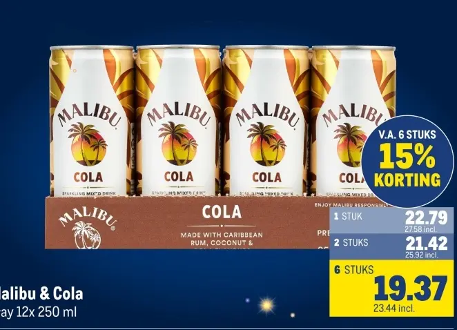 Aanbieding: Malibu & Cola