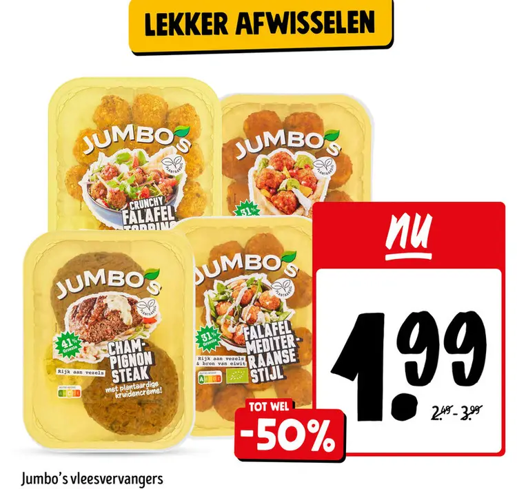 Aanbieding: Jumbo's vleesvervangers