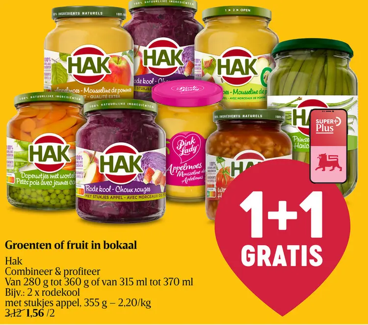Promotie: Groenten of fruit in bokaal