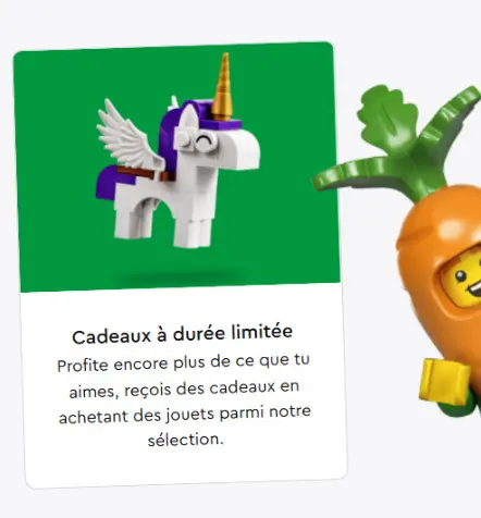 Offre: Cadeaux à durée limitée