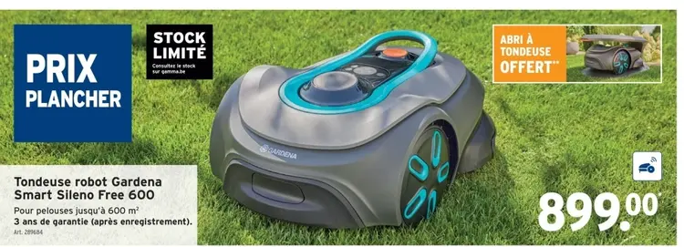 Offre: Tondeuse robot Gardena Smart Sileno Free 600