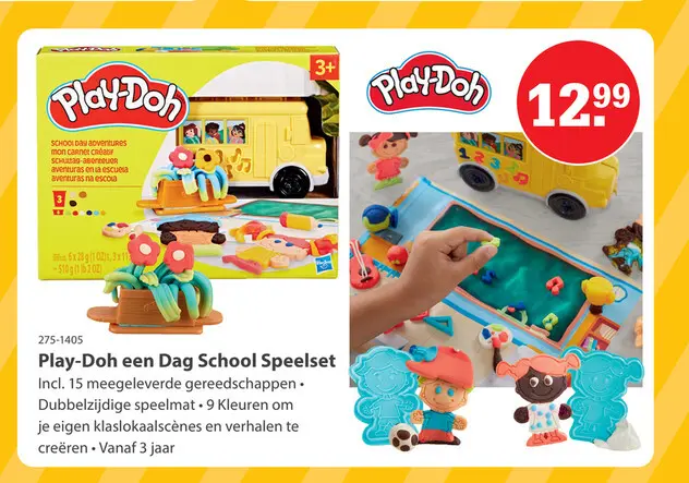 Aanbieding: playdoh een dag school speelset