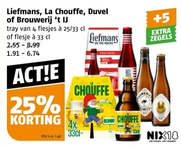 Aanbieding: Liefmans, La Chouffe, Duvel of Brouwerij 't IJ