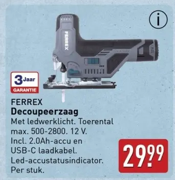 Aanbieding: FERREX Decoupeerzaag