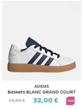 Offre: Baskets BLANC GRAND COURT