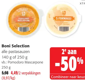 Promotie: Alle pastasauzen