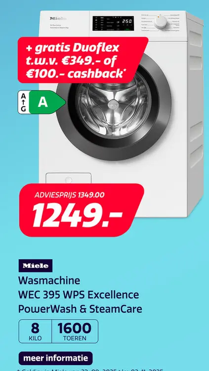 Aanbieding: Wasmachine WEC 395 WPS Excellence PowerWash