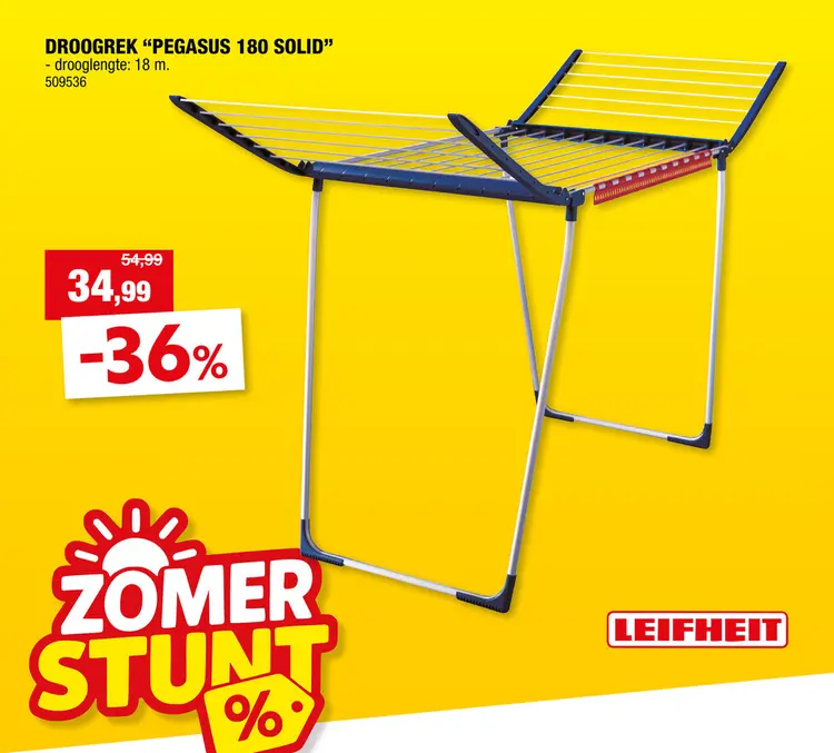 Promotie: Leifheit Pegasus 180 Solid droogrek
