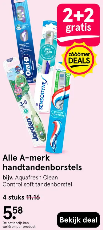Aanbieding: Alle A-merk handtandenborstels