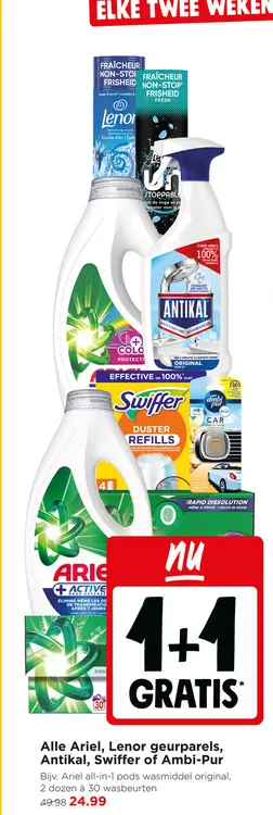 Aanbieding: Ariel, Lenor geurparels, Antikal, Swiffer of Ambi-Pur