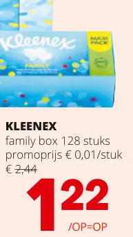 Promotie: Kleenex family box