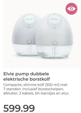 Aanbieding: Elvie pump dubbele elektrische borstkolf