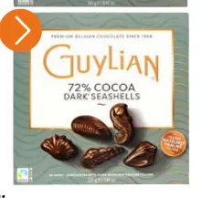 Promotie: Guylian 72% Cocoa Dark Seashells