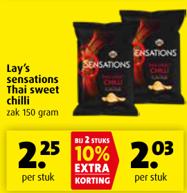 Aanbieding: Lay's sensations Thai sweet chilli