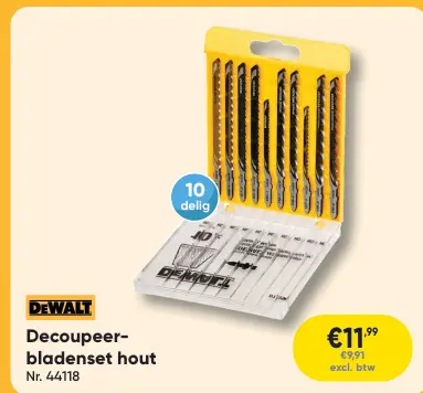 Promotie: Decoupeer-bladenset hout