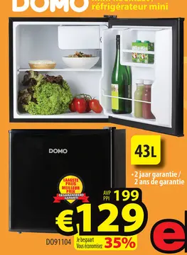 Aanbieding: DOMO mini koelkast