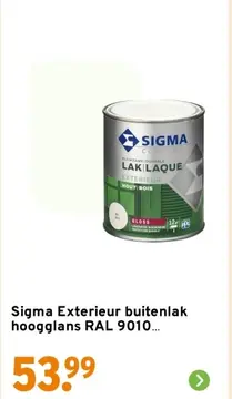 Aanbieding: Sigma Exterieur buitenlak hoogglans RAL 9010