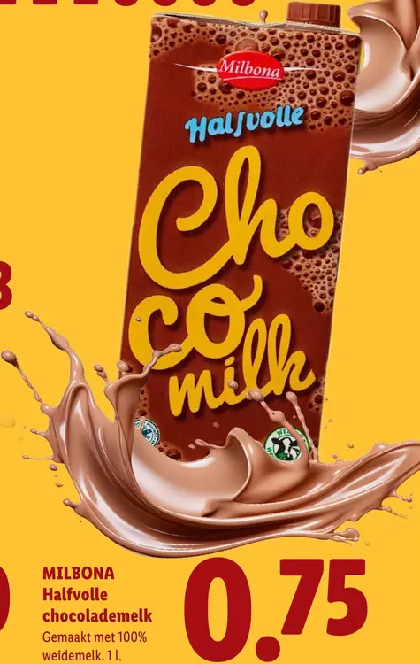 Aanbieding: Halfvolle chocolademelk