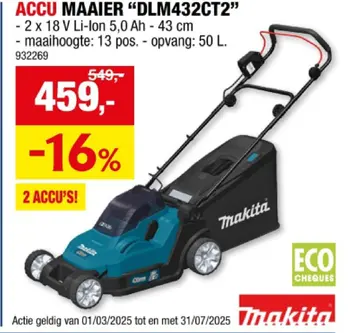 Aanbieding: Accu maaier
