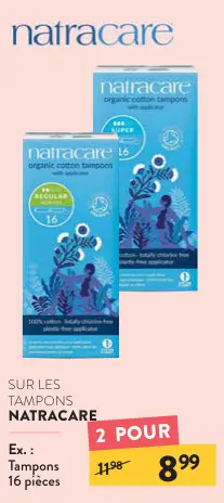 Offre: Tampons natracare