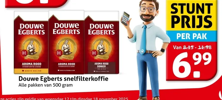 Aanbieding: Douwe Egberts snelfilterkoffie