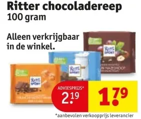 Aanbieding: chocoladereep