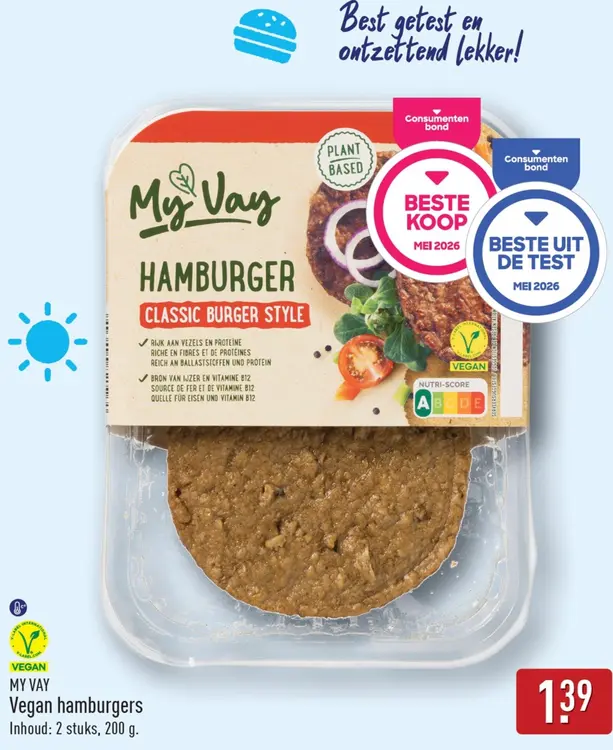 Aanbieding: Vegan hamburgers