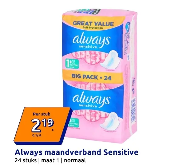 Aanbieding: Always maandverband Sensitive