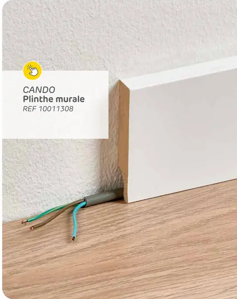 Offre: Plinthe murale cando style blanche 58x9mm
