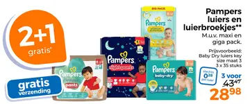 Aanbieding: Pampers luiers en luierbroekjes