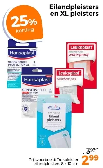 Aanbieding: Eilandpleisters en XL pleisters