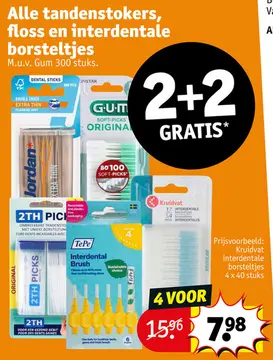 Aanbieding: Alle tandenstokers, floss en interdentale borsteltjes
