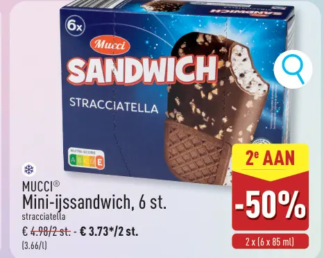Promotie: Mini-ijssandwich