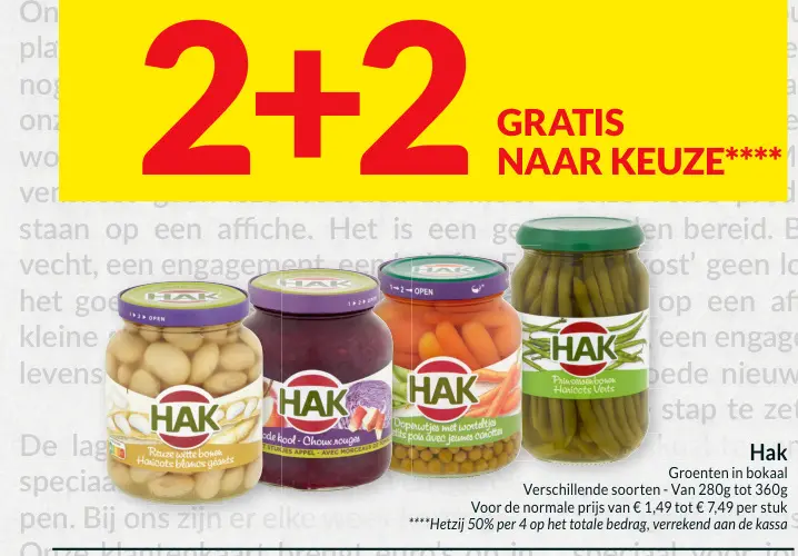 Aanbieding: Groenten in bokaal