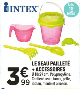 Offre: Le seau pailleté + accessoires