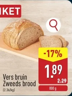 Promotie: Vers bruin Zweeds brood