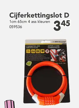 Aanbieding: Cijferkettingslot D