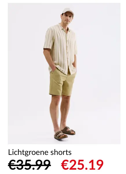 Promotie: Lichtgroene shorts