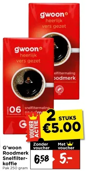 Aanbieding: Roodmerk Snelfilterkoffie
