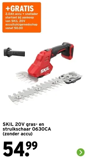 Aanbieding: 20V gras- en struikschaar 0630CA