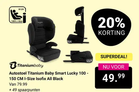 Aanbieding: Autostoel Titanium Baby Smart Lucky 100 - 150