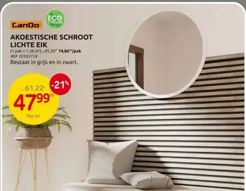 Aanbieding: Akoestische schroot lichte eik