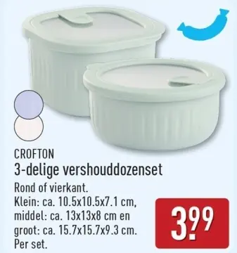 Aanbieding: 3-delige vershouddozenset