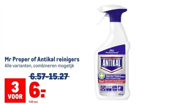 Aanbieding: Mr Proper of Antikal reinigers